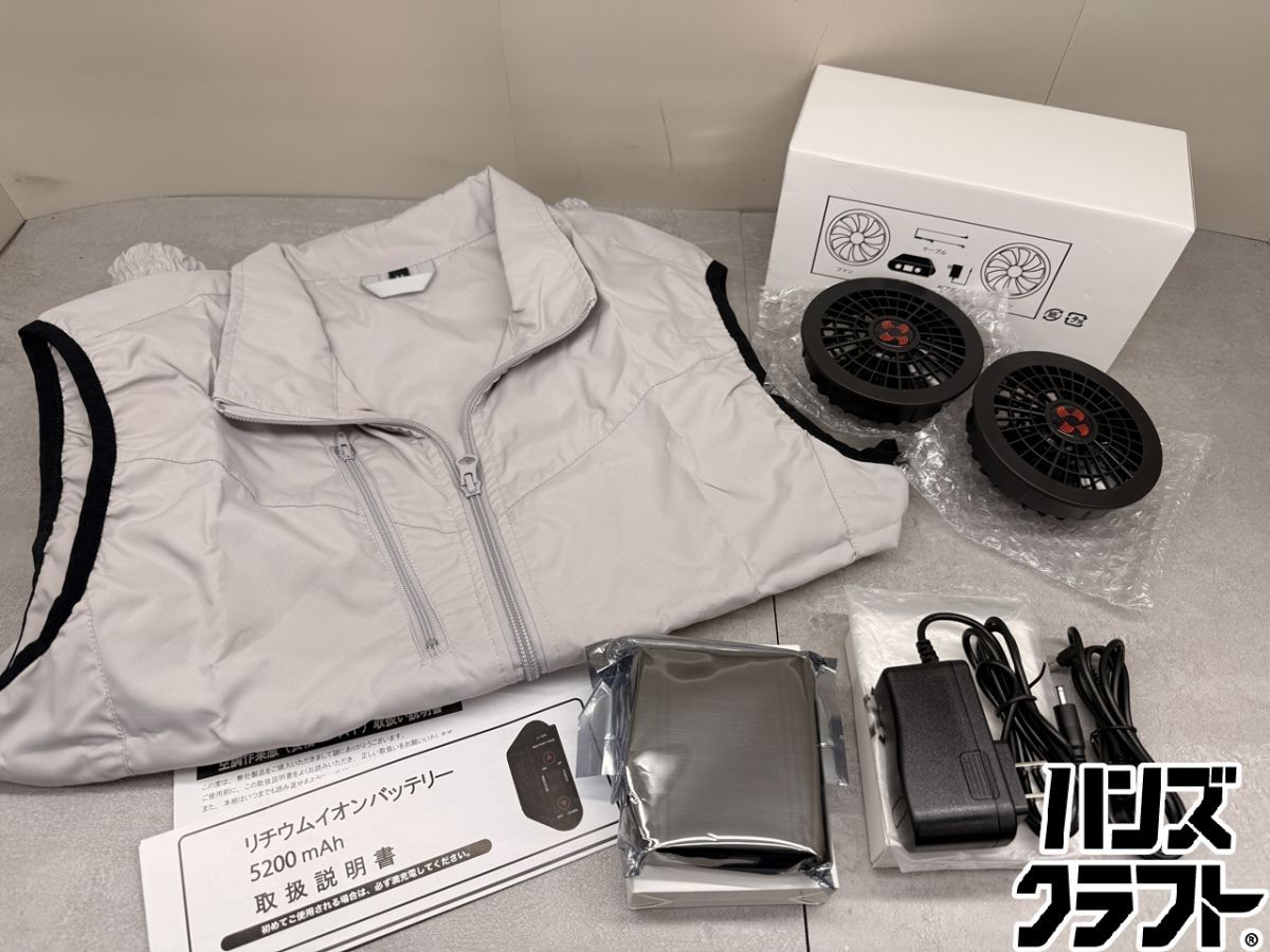 ♪【未使用】ベストアンサー ファン付きベスト aut-031 Ｍサイズ グレー 【広島安佐北店】【中古】