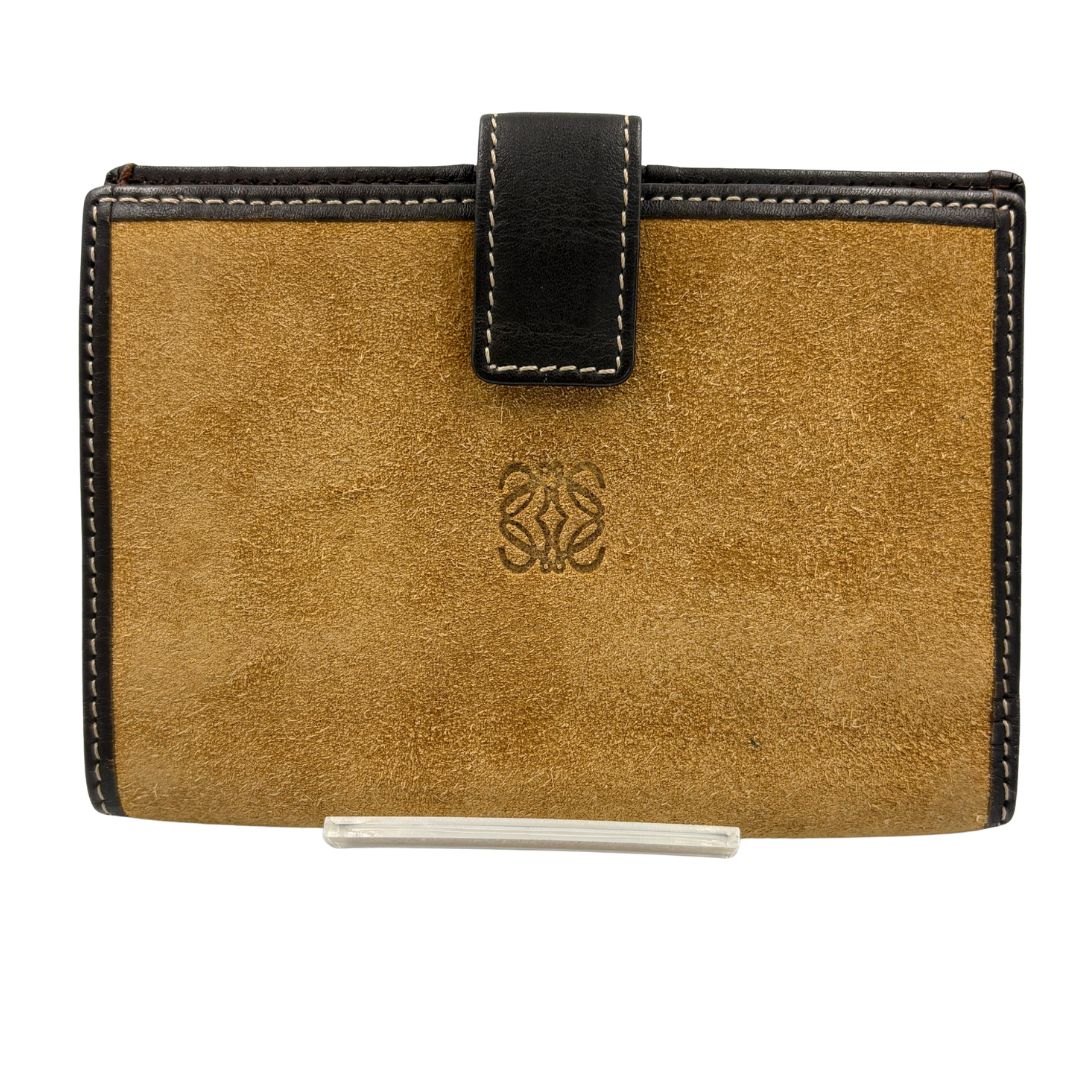 LOEWE ロエベ アナグラム スエード レザー 二つ折り財布 【公式通販】