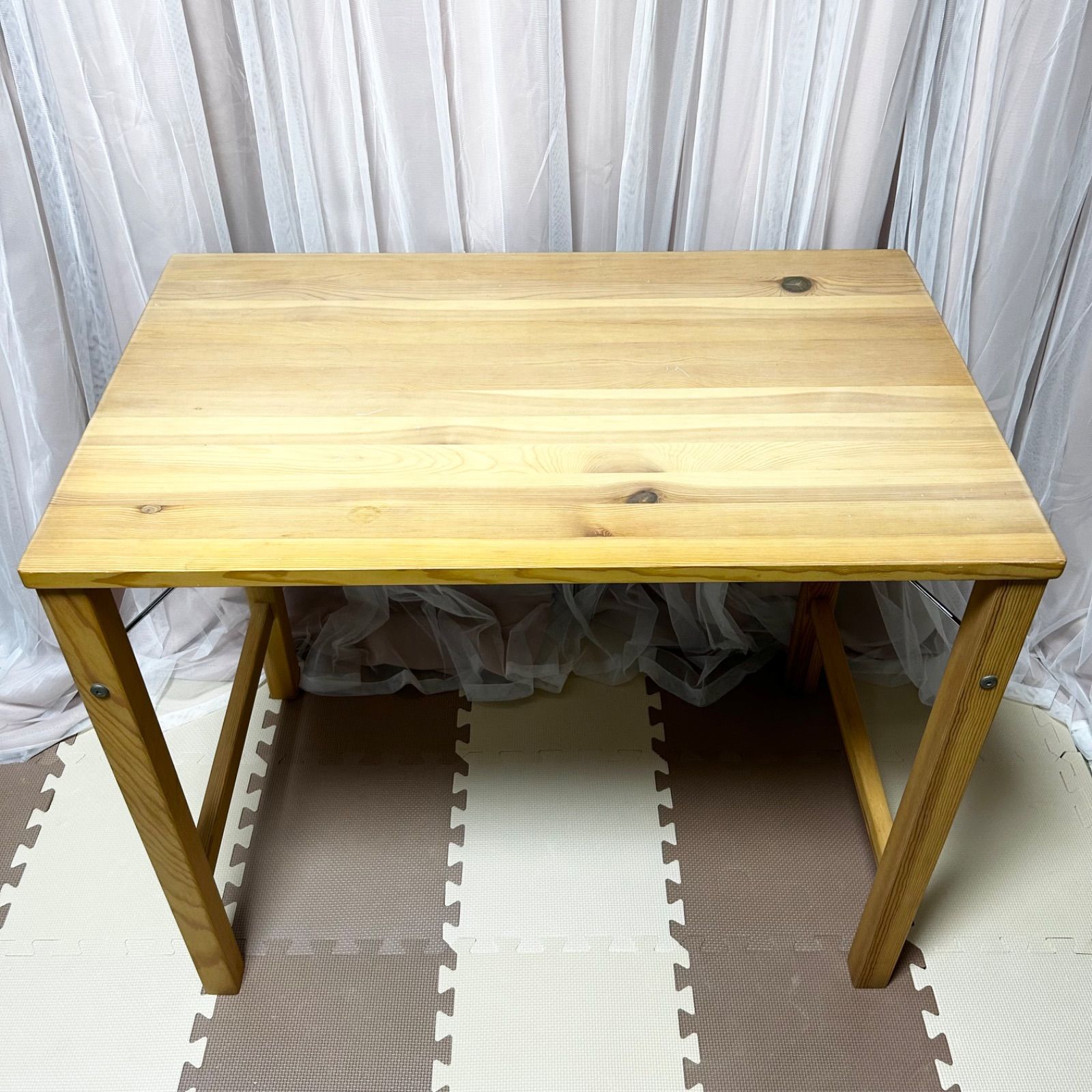 無印良品 折りたたみテーブル 机 デスク 木製 学習机 幅80cm×奥行50cm