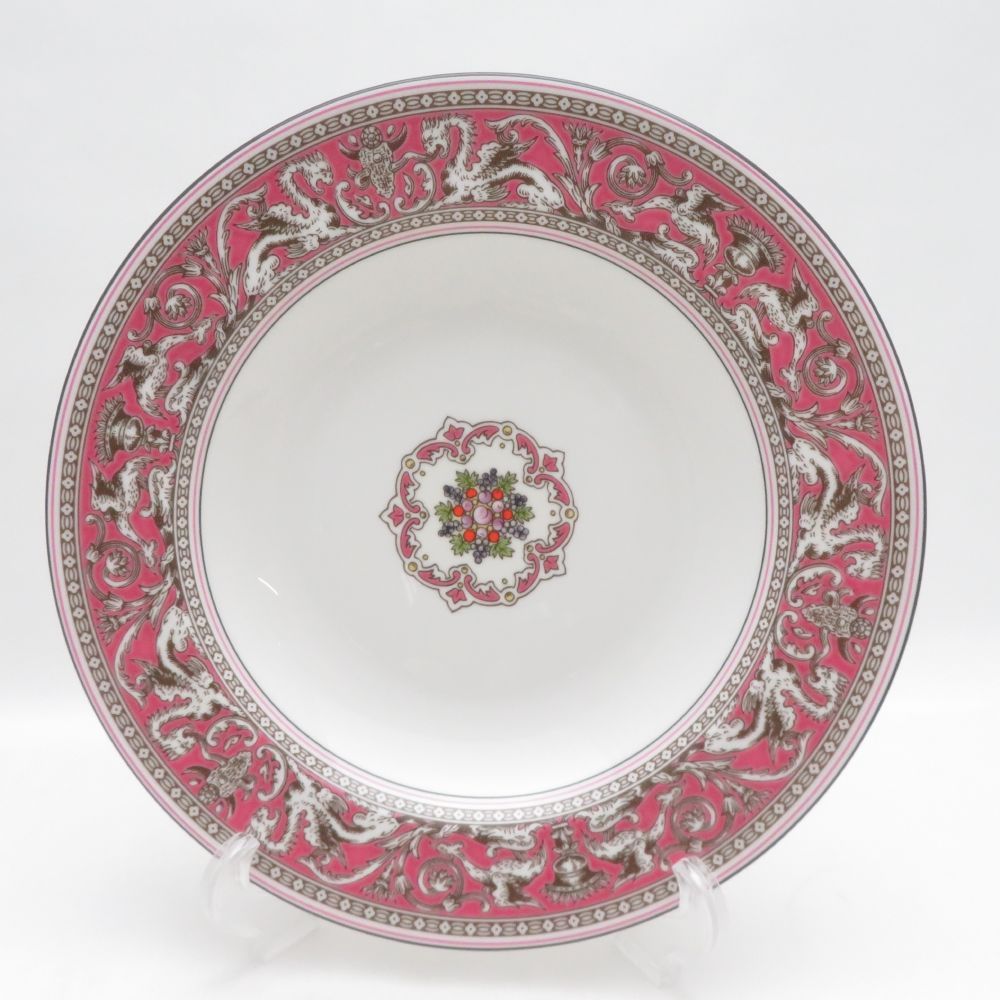 未使用 WEDGWOOD ウェッジウッド フロレンティーンフューシャ スーププレート 23cm 中皿 深皿 パスタ SM5748D1
