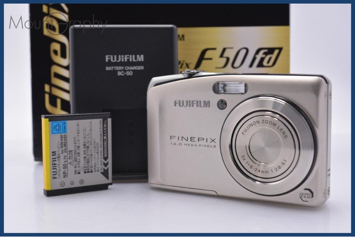 【動作保証】 富士フイルム FUJIFILM FinePix F50fd 3x 元箱、バッテリー、充電器付属 同梱無料 #my428