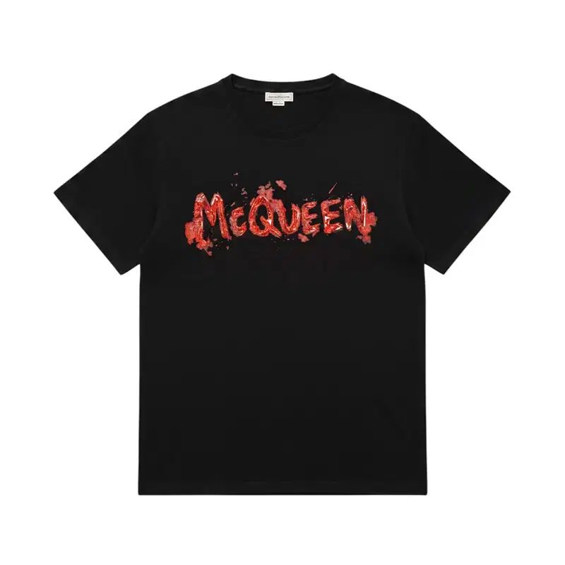 Alexander McQueen アレキサンダー・マックイーン レッド ロゴ メンズ Tシャツ 105