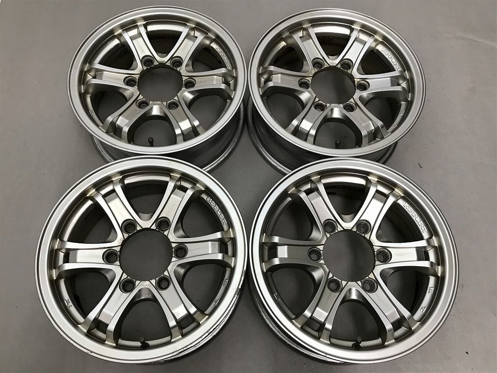 ◎ハイエースサイズ 傷少 WEDS KEELER 15inc 6J +33 139.7/6H φ110mm 即納 個人宅OK 4本 検) レジアスエース キャラバン 貨物用 車検対応