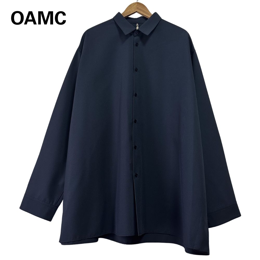 OAMC APOLOGY SHIRT オーバーサイズ シャツ 紺 SHIRT Oversized Long Sleeve Shirt Navy Blue Size L