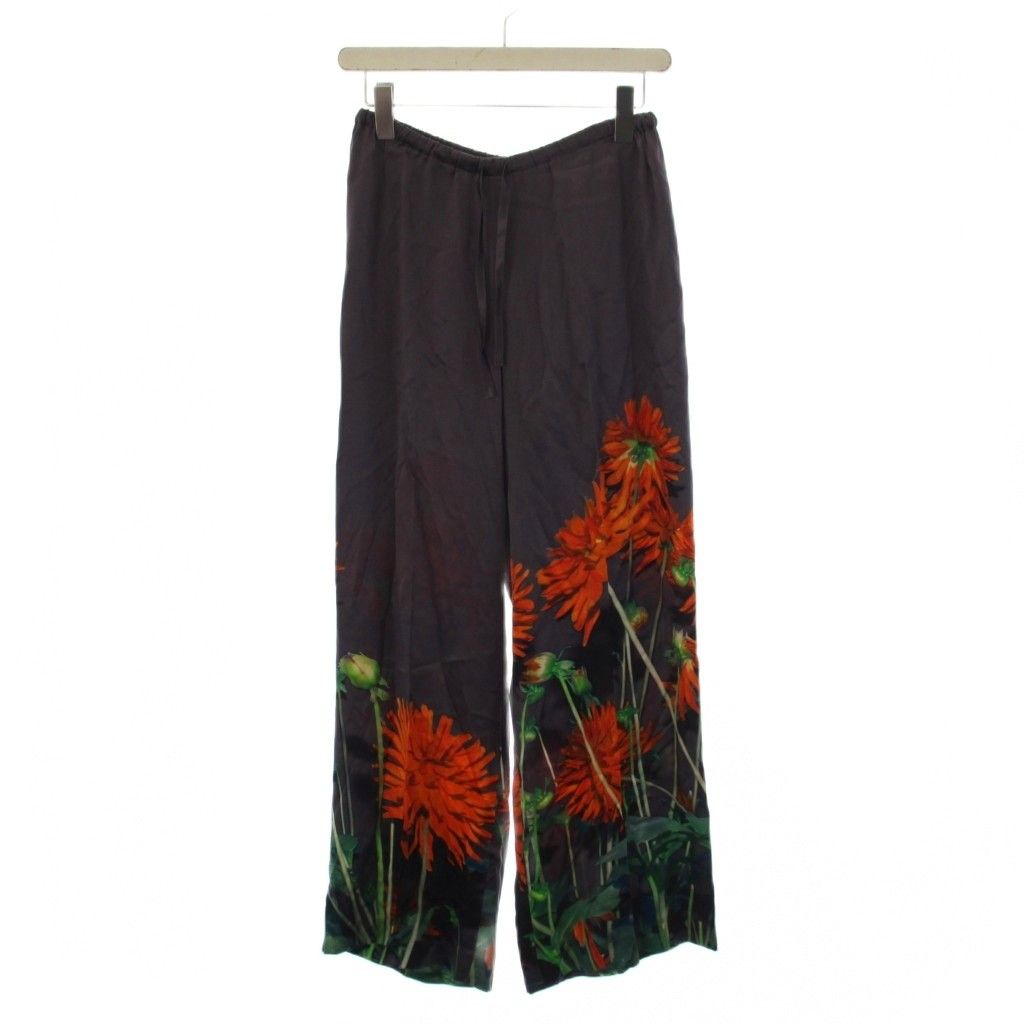 ドリスヴァンノッテン DRIES VAN NOTEN イージーパンツ 花柄 シルク 34 紫 /BM 15,048円