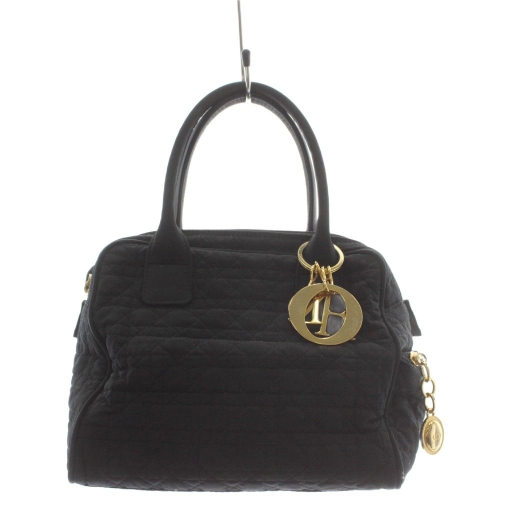 クリスチャンディオール Christian Dior レディディオール カナージュ ハンドバッグ ナイロン 黒 ブラック /AN ■OH 26,585円