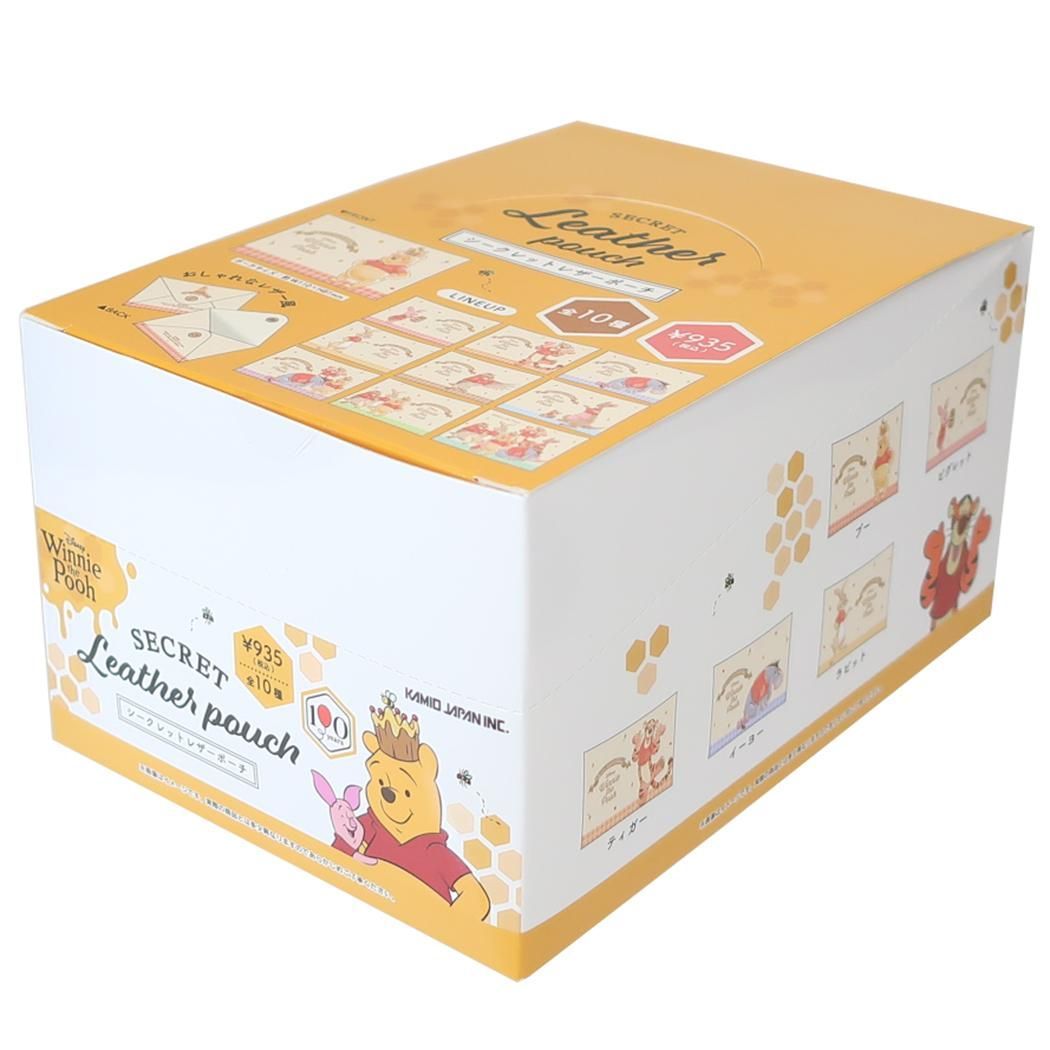 くまのプーさんミニポーチシークレットレザーポーチ 全10種 10個セット BOX