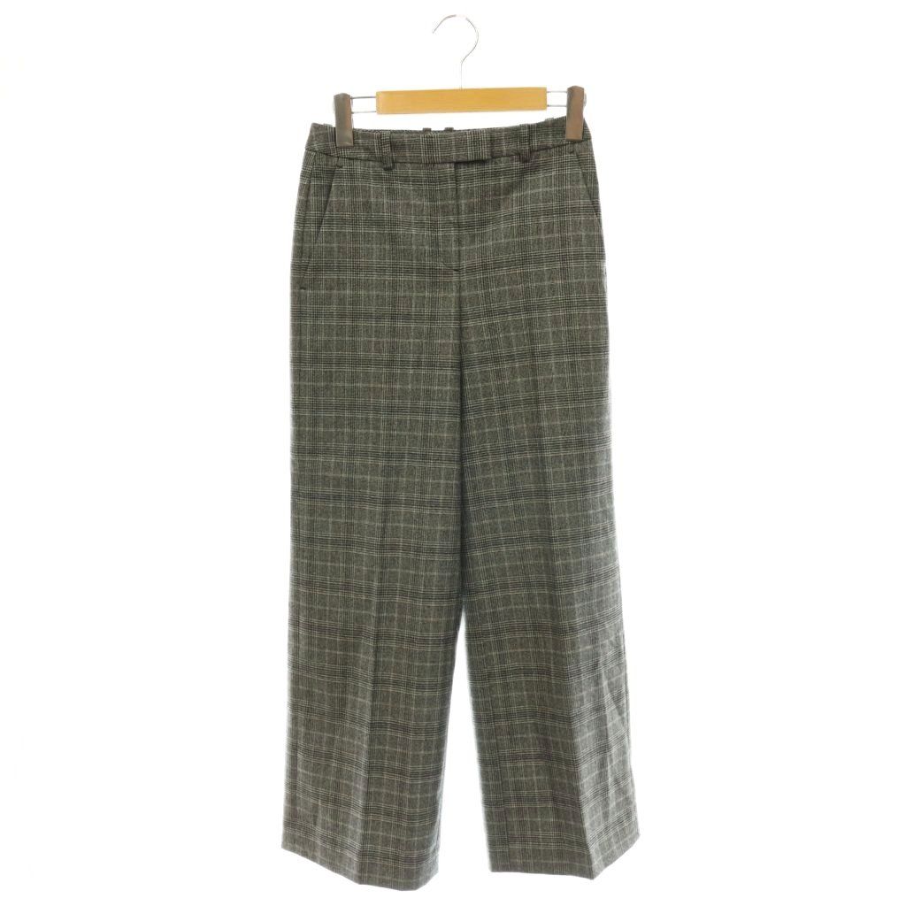 セオリーリュクス theory luxe 25AW Roux Plaid Zaro Pant チェックパンツ ストレート S32 グレー /HK ■OS