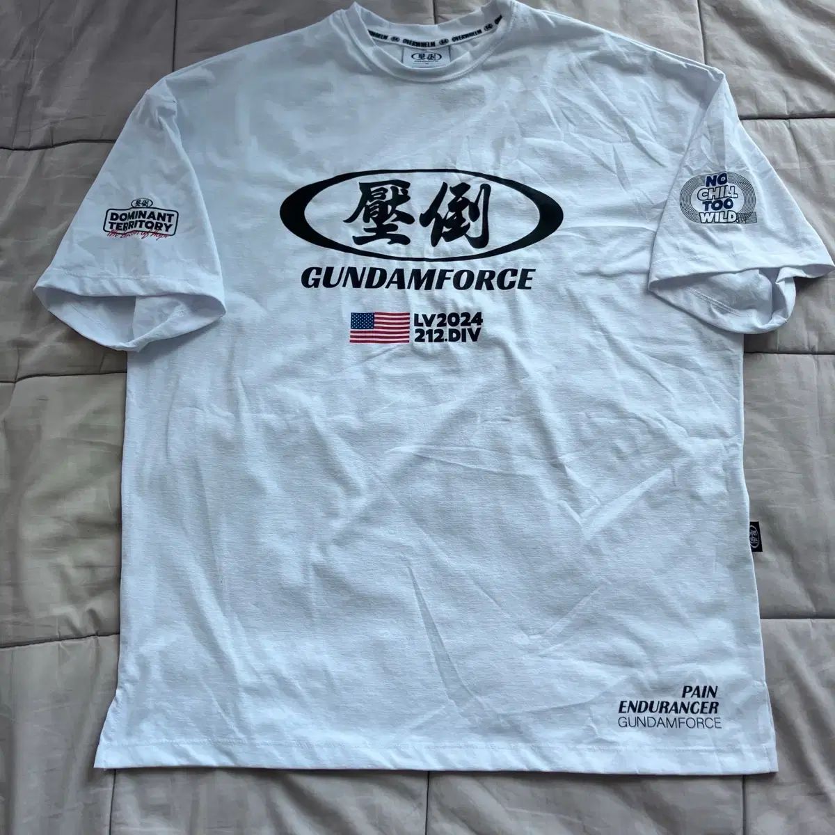 圧倒 ゴヌ ガンダムフォース オーバーサイズ 半袖 Tシャツ トレーニングウェア