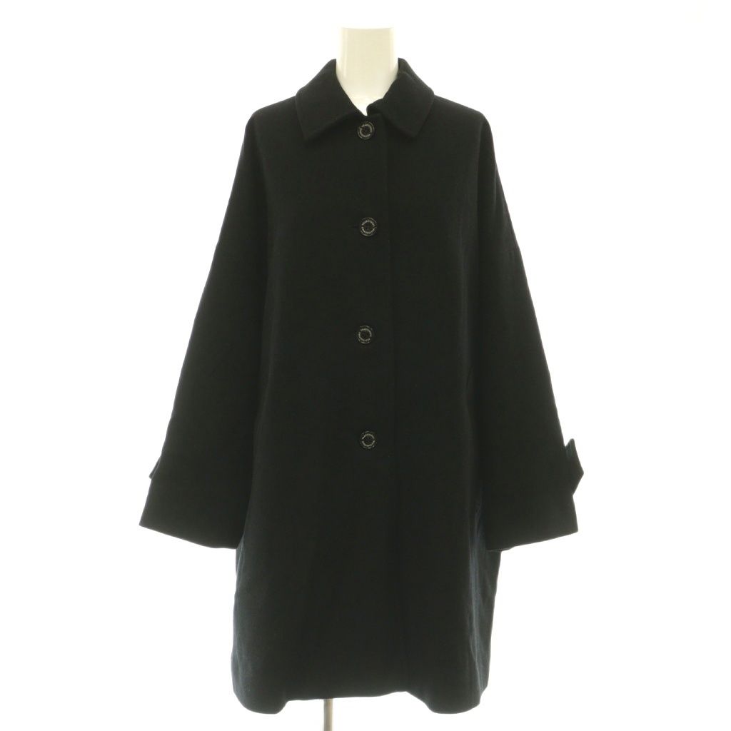 トラディショナルウェザーウェア Traditional Weatherwear MALTON BUTTON THROUGH コート ステンカラー ロング 総裏地 ウール 32 ブラック /DO ■OS
