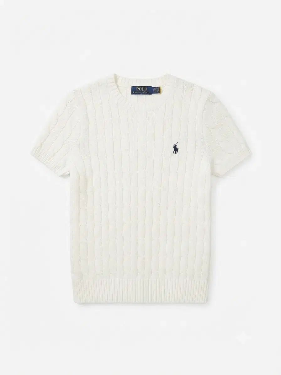 ポロラルフローレン ケーブル 半袖 ニット S 白 7,262円