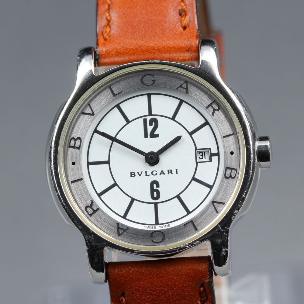 【稼働品】 BVLGARI ソロテンポ ST29S シルバー 純正ブレス クオーツ レディース 腕時計 #17659