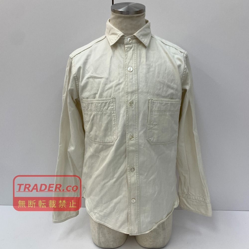 04w7572▽※ [Used] Freewheelers Work Shirt FREEWHEELERS UNION SPECIAL OVERALLS DIAMOND CRACKER WHITE 15 SIZE [Hachioji Store]