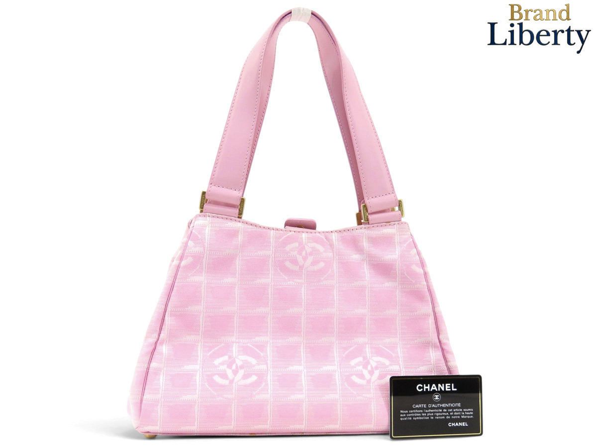 【激レアほぼ新品】シャネル CHANEL ニュートラベルライン トートバッグ ショルダーバッグ ハンドバッグ ピンク ナイロン レザー A20518