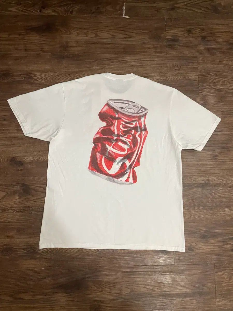STU STUSSY SODA カン 半袖 Tシャツ 白