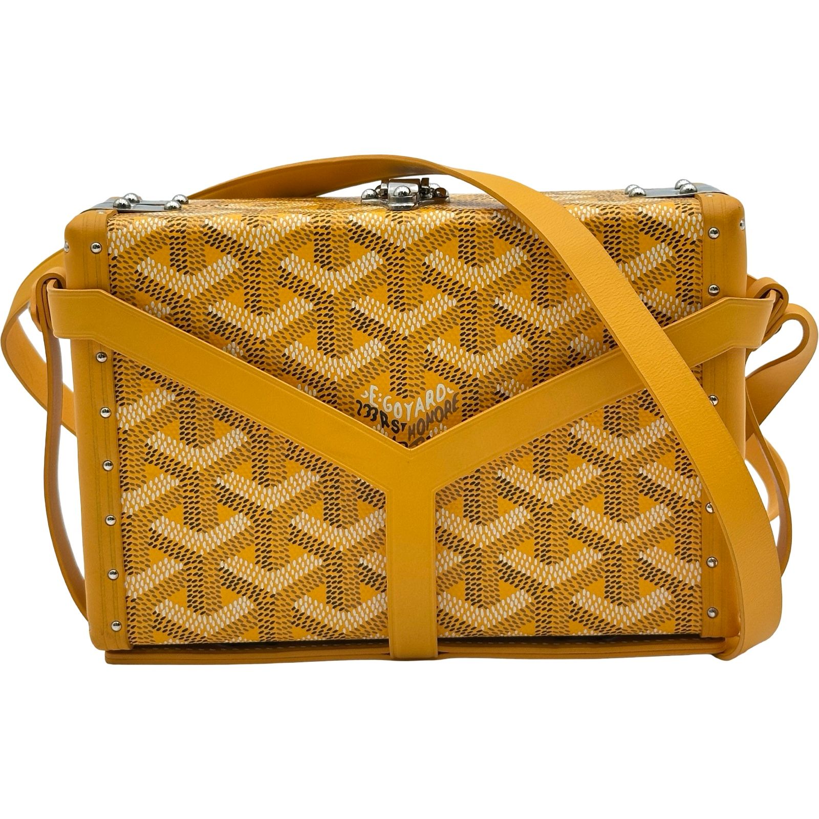 ゴヤール GOYARD ミノディエールトランクバッグ イエロー ゴヤールディンキャンバス レディース ショルダーバッグ 219,500円