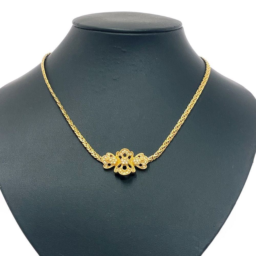 【中古】Christian Dior クリスチャンディオール GP ラインストーン モチーフネックレス ゴールド 589043 ネックレス 9,984円