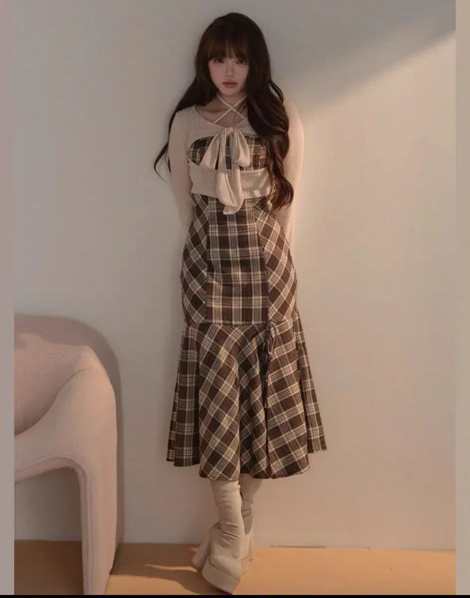 バニーリース スナ系 CHECK マーメイド ロング ONE PIECE Girl 量産型 地雷系 bunnylis