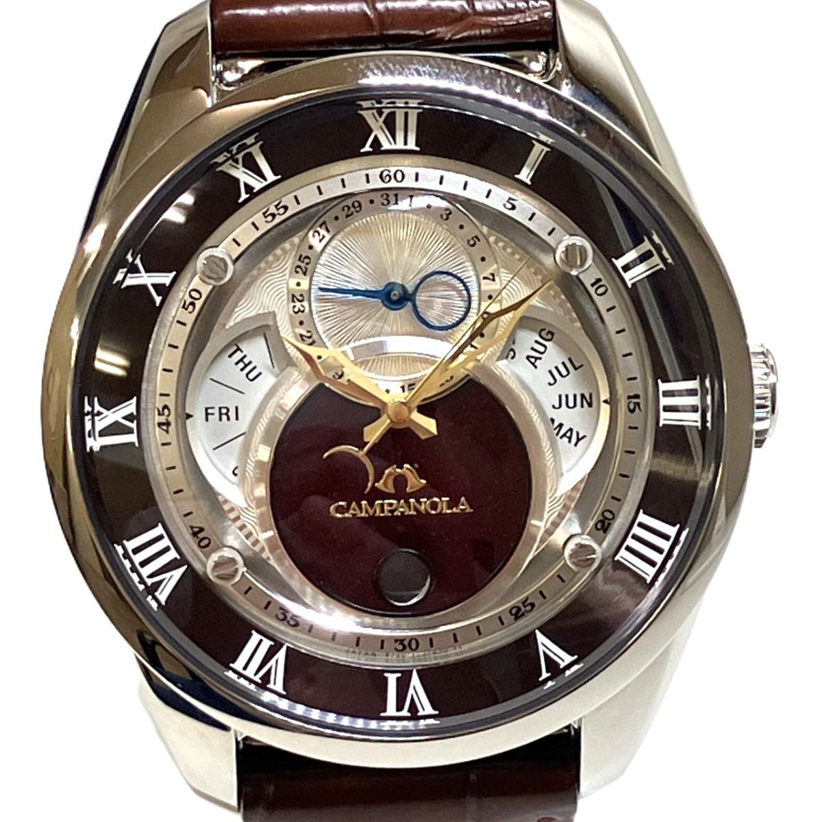 シチズン CITIZEN カンパノラ 腕時計 総重量約118.0g SS 本革 ソーラー シルバー文字盤 BU0020-03B メンズ