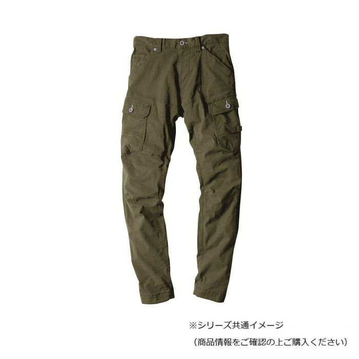 サッカー素材のさらり感と超ストレッチを両立したジョガー ジーベック XEBEC 2259 現場服ジョガーパンツ オリーブグリーン 4Lサイズ ストレッチサッカー素材 綿95%ポリウレタン5%