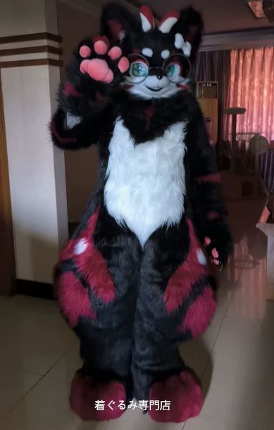 狼　犬　猫　着ぐるみ 　ヘッド ケモノ ファースーツ ぬいぐるみ コスプレ コスチューム Kurumi 一点物 D632