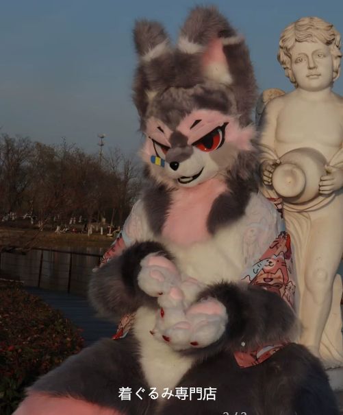 狼　犬　猫　着ぐるみ 　ヘッド ケモノ ファースーツ ぬいぐるみ コスプレ コスチューム Kurumi 一点物 D634 124,000円