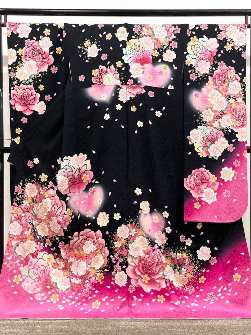 振袖 ラメ刺繍 金彩 紋意匠 身丈169cm 撥水加工済 HKT290