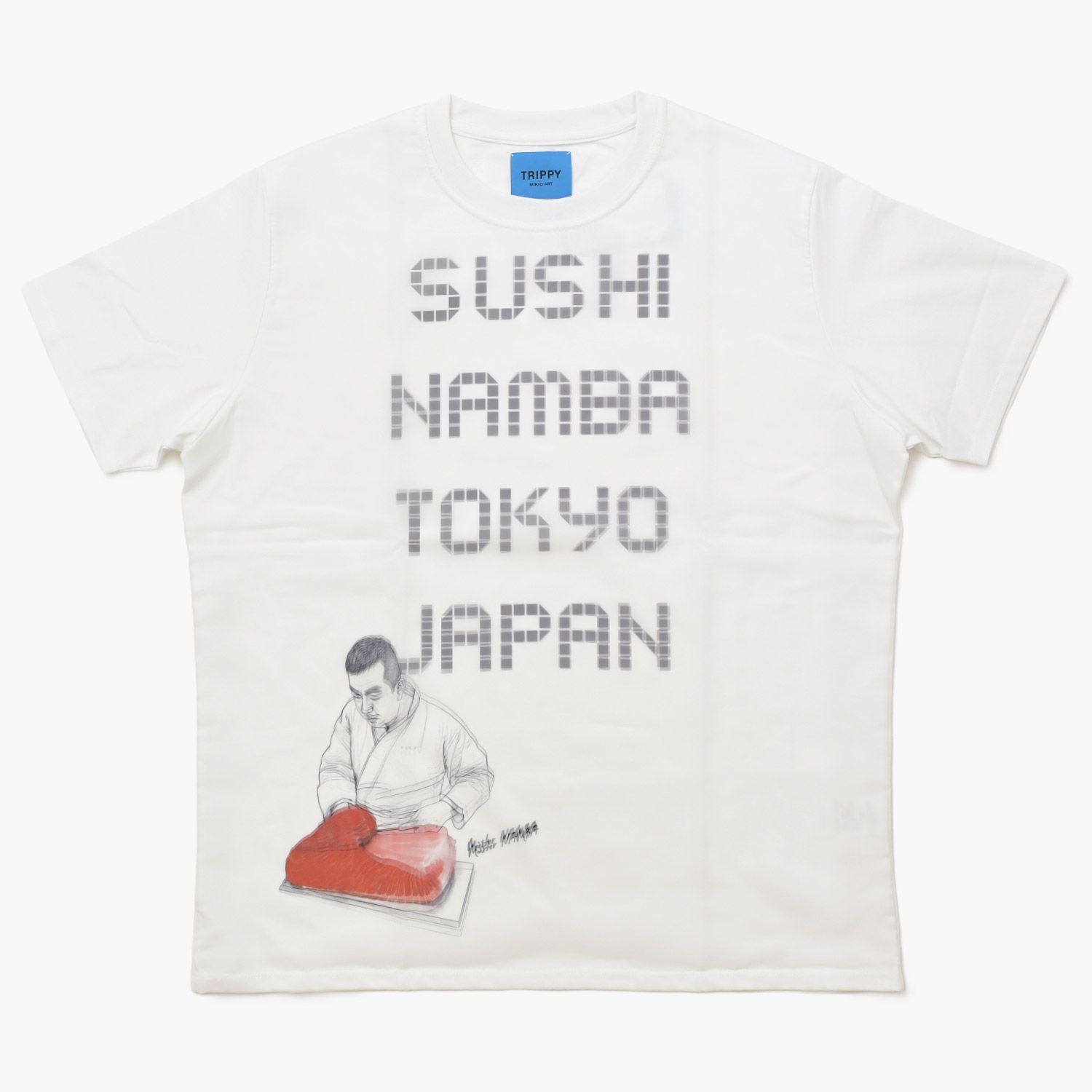 新品未使用 TRIPPY MIKIO ART トリッピーミキオアート 鮨 なんば コラボレーションTシャツ SMB-001 ホワイト NAMBA XLサイズ 中古 4a005989 16,280円