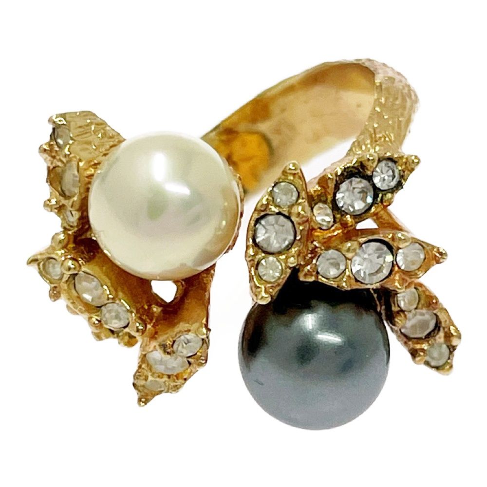 【中古】Christian Dior クリスチャンディオール GP フェイクパール モチーフリング ゴールド 605316 リング・指輪