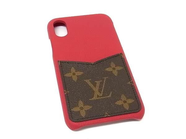 ■新品同様■ LOUIS VUITTON ルイヴィトン M68894 モノグラム バンパー iPhone XS Max対応 アイフォンケース レッド系 GE0813
