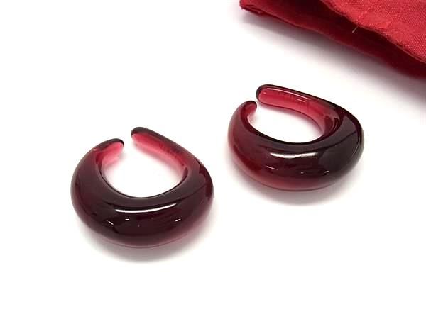 ■新品同様■ Baccarat バカラ クリスタル イヤーカフ アクセサリー レディース レッド系 BT6638