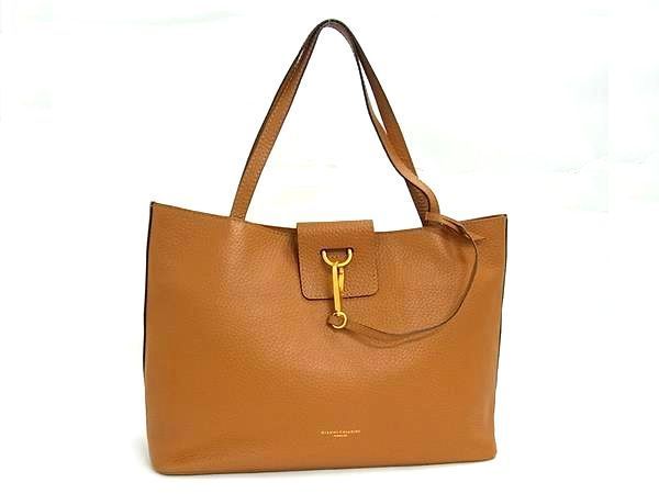 ■新品同様■ GIANNI CHIARINI ジャンニキャリーニ レザー トートバッグ ショルダー 肩掛け メンズ レディース ブラウン系 FY3199 16,935円