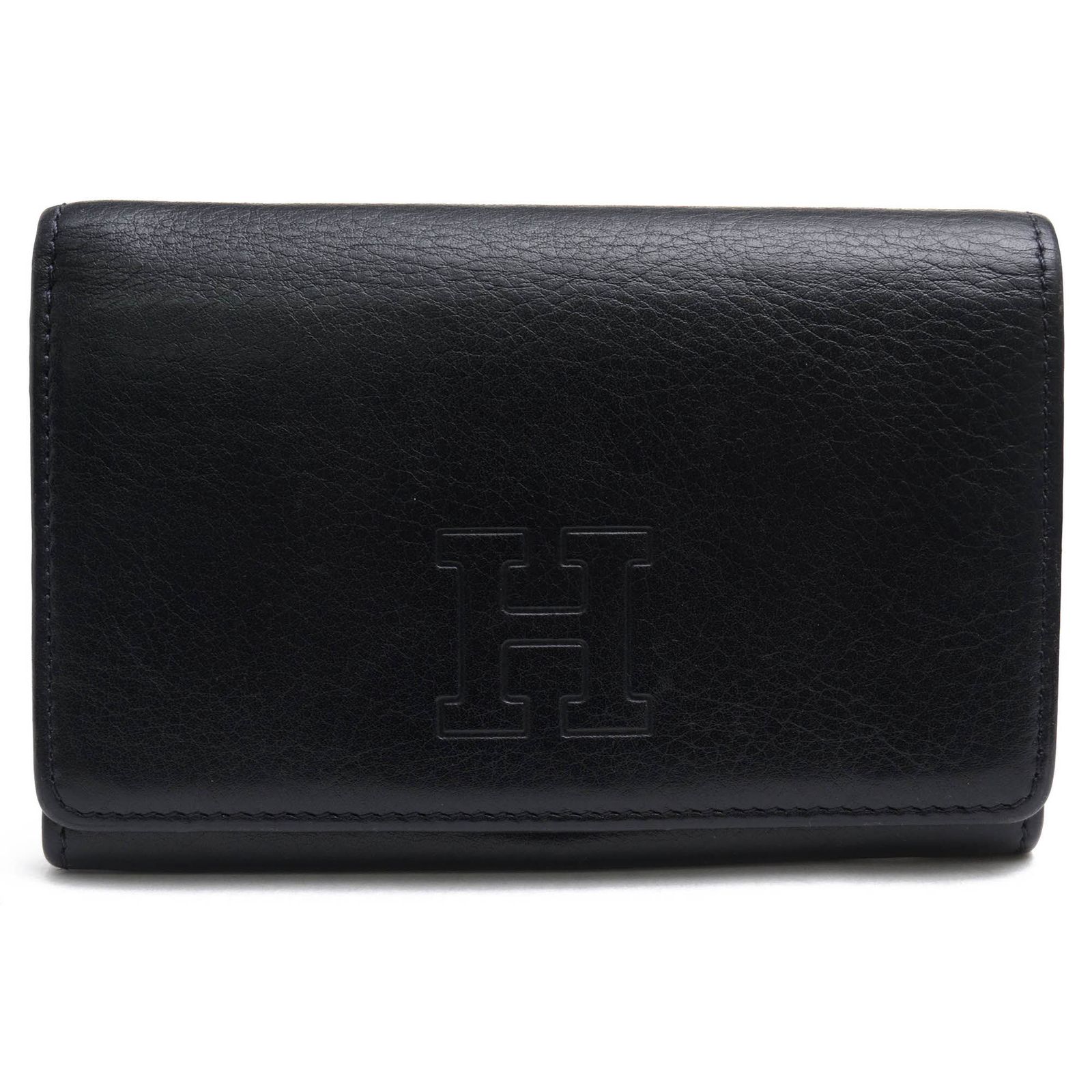 ヒロフ／HIROFU 財布 ウォレット レディース 女性 女性用 レザー 革 本革 ブラック 黒 P25-50101 センプレ Hロゴ 小銭入れあり シボ革 シュリンクレザー 19,166円
