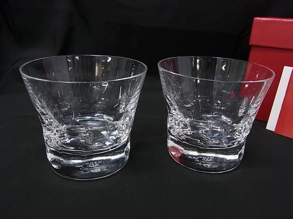 ■極美品■ Baccarat バカラ ベルーガ 2010 クリスタルガラス タンブラー グラス 食器 2客セット クリア FZ5836