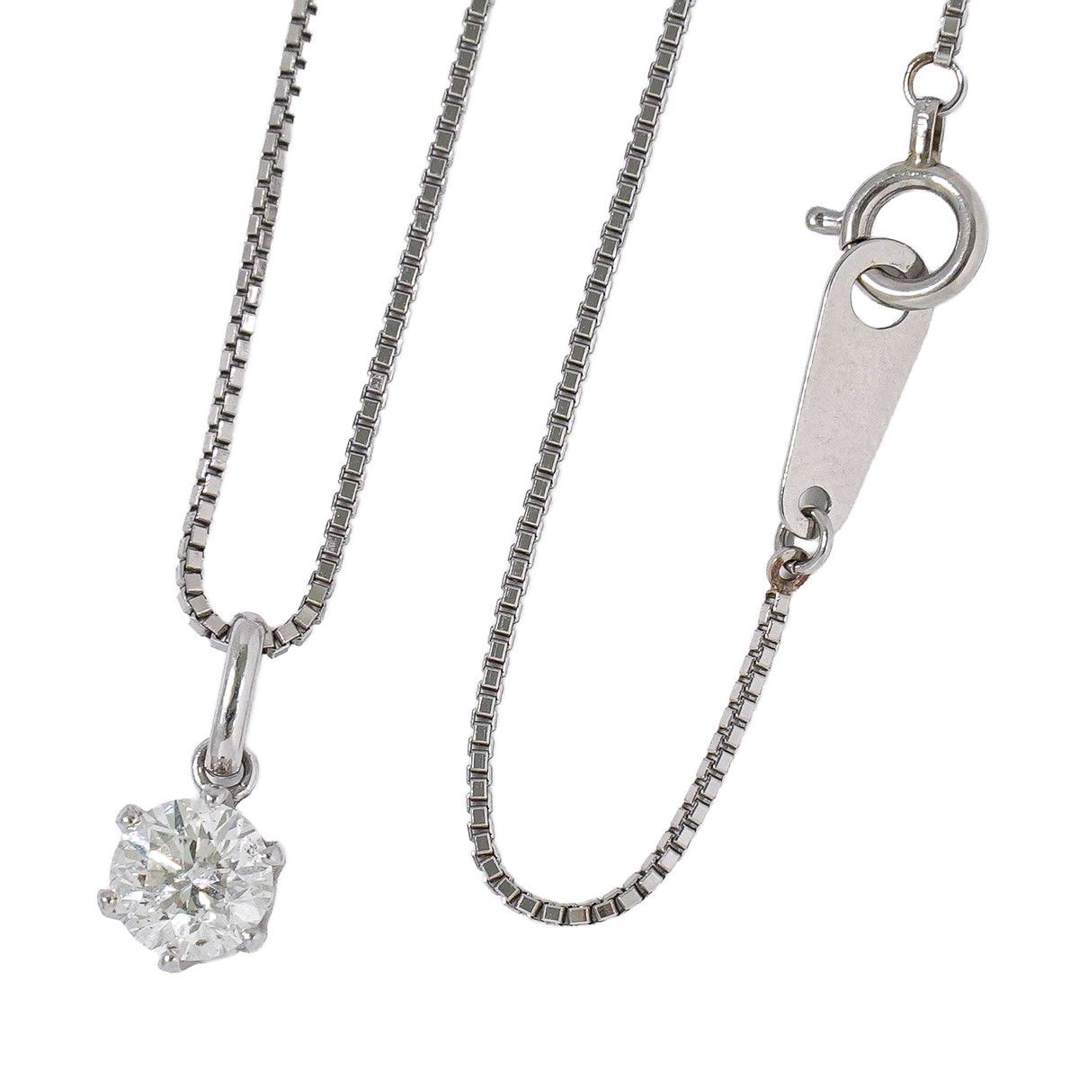 本物 ダイヤモンド 0.573ct Pt Pt850 ネックレス ペンダント プラチナ アクセサリー ジュエリー 中古・