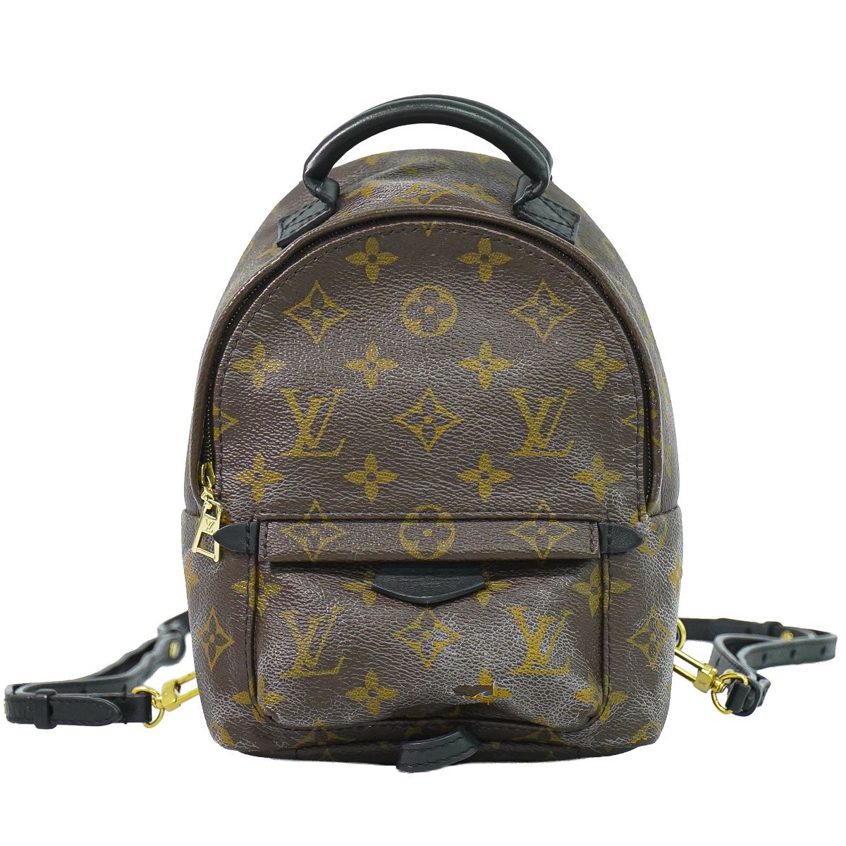 本物 ルイヴィトン LOUIS VUITTON LV パームスプリングス バックパック MINI モノグラム リュックサック ブラウン M44873 ビトン バッグ 中古・ 75,900円