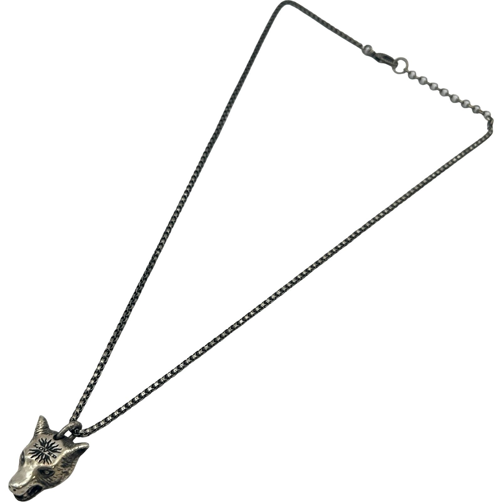 グッチ GUCCI アンガーフォレスト ウルフヘッド ネックレス シルバー Ag925 ジュエリー グッチ GUCCI アンガーフォレスト ウルフヘッド ネックレス シルバー Ag925 ジュエリー