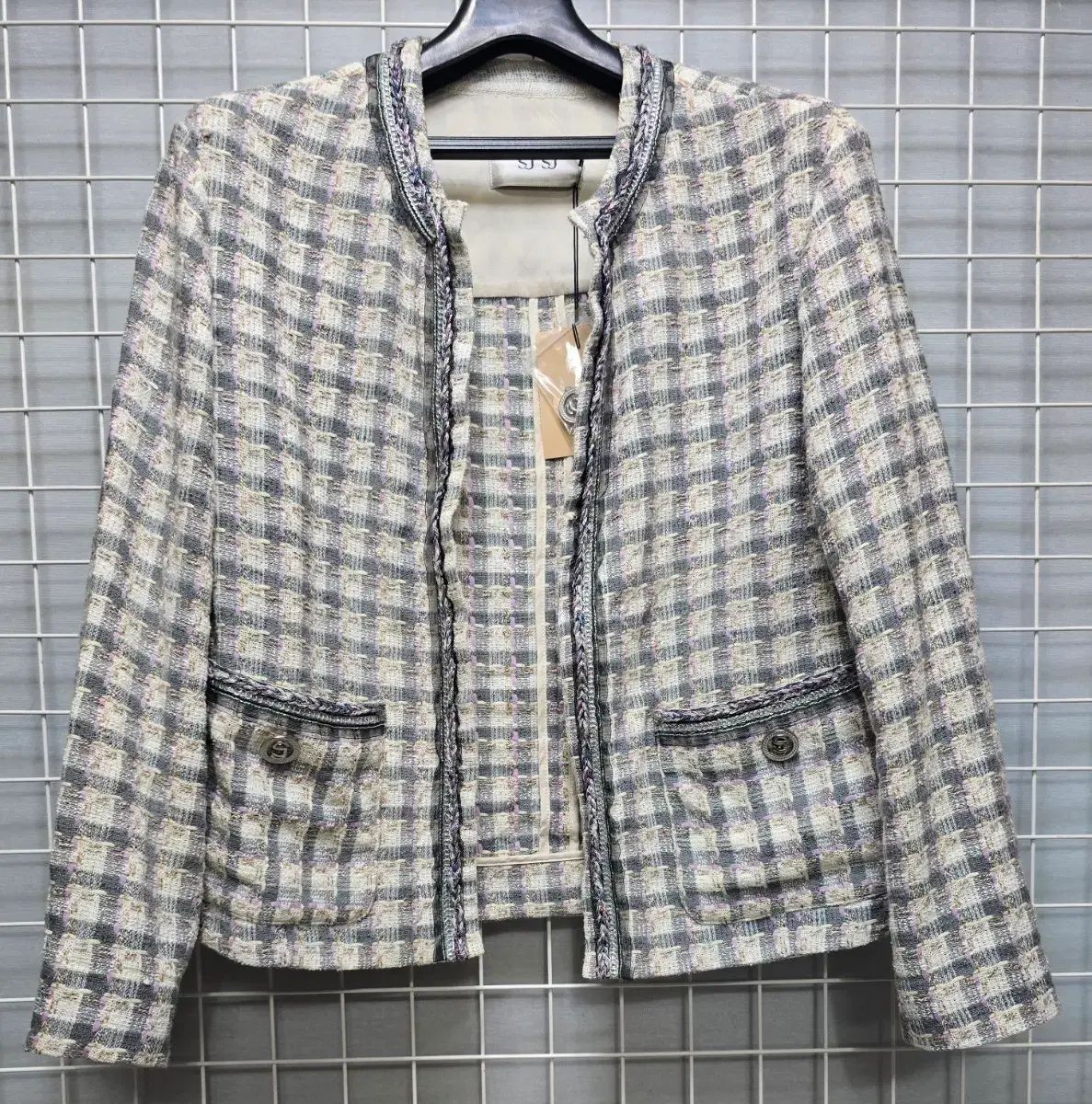 ハンサム SJSJ エスジェイエスジェイ 薄い ツイード ジャケット 未使用