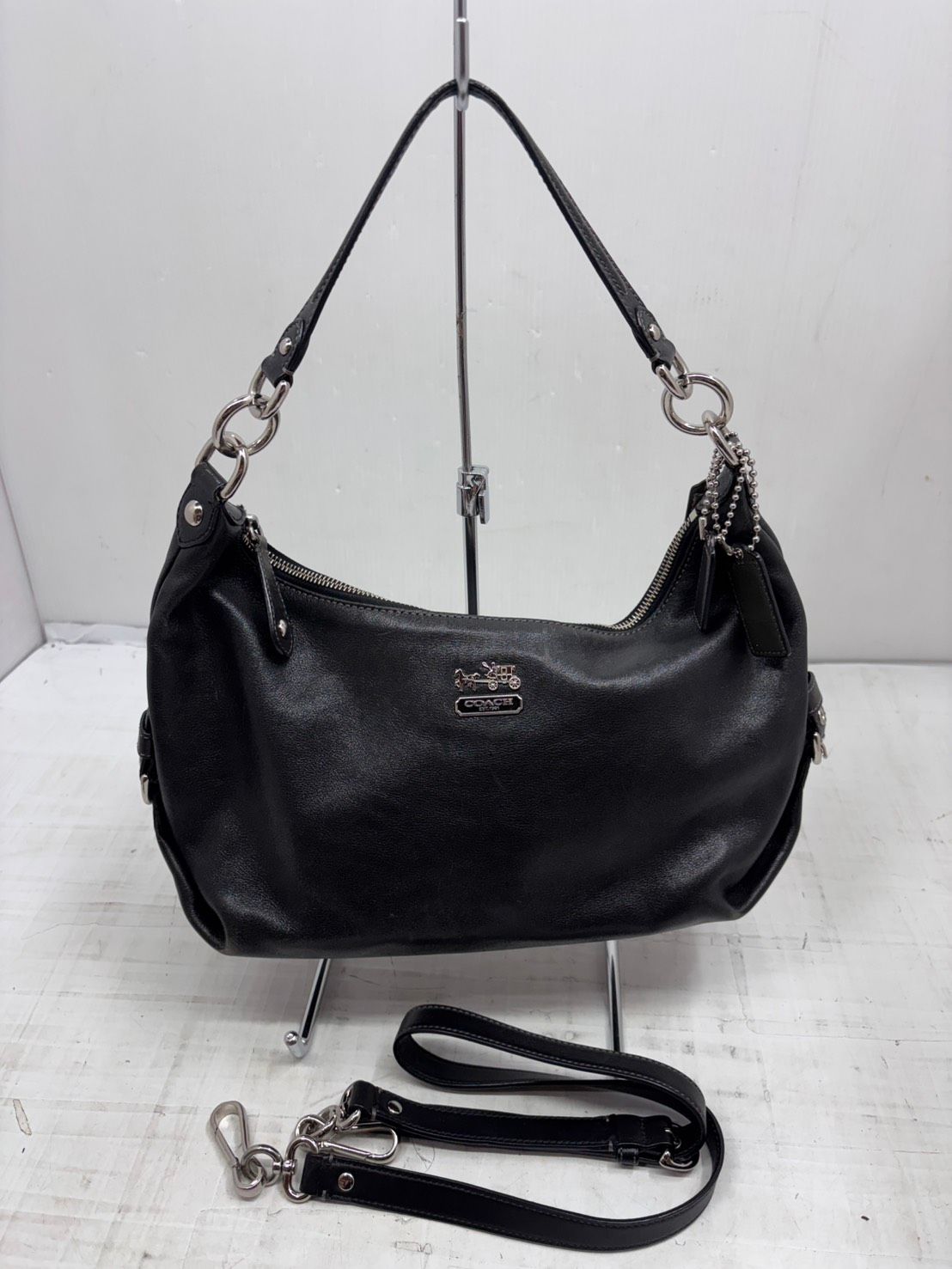 送料無料h14198 COACH コーチ 14308 マディソン ショルダーバッグ レザー ブラック レディース