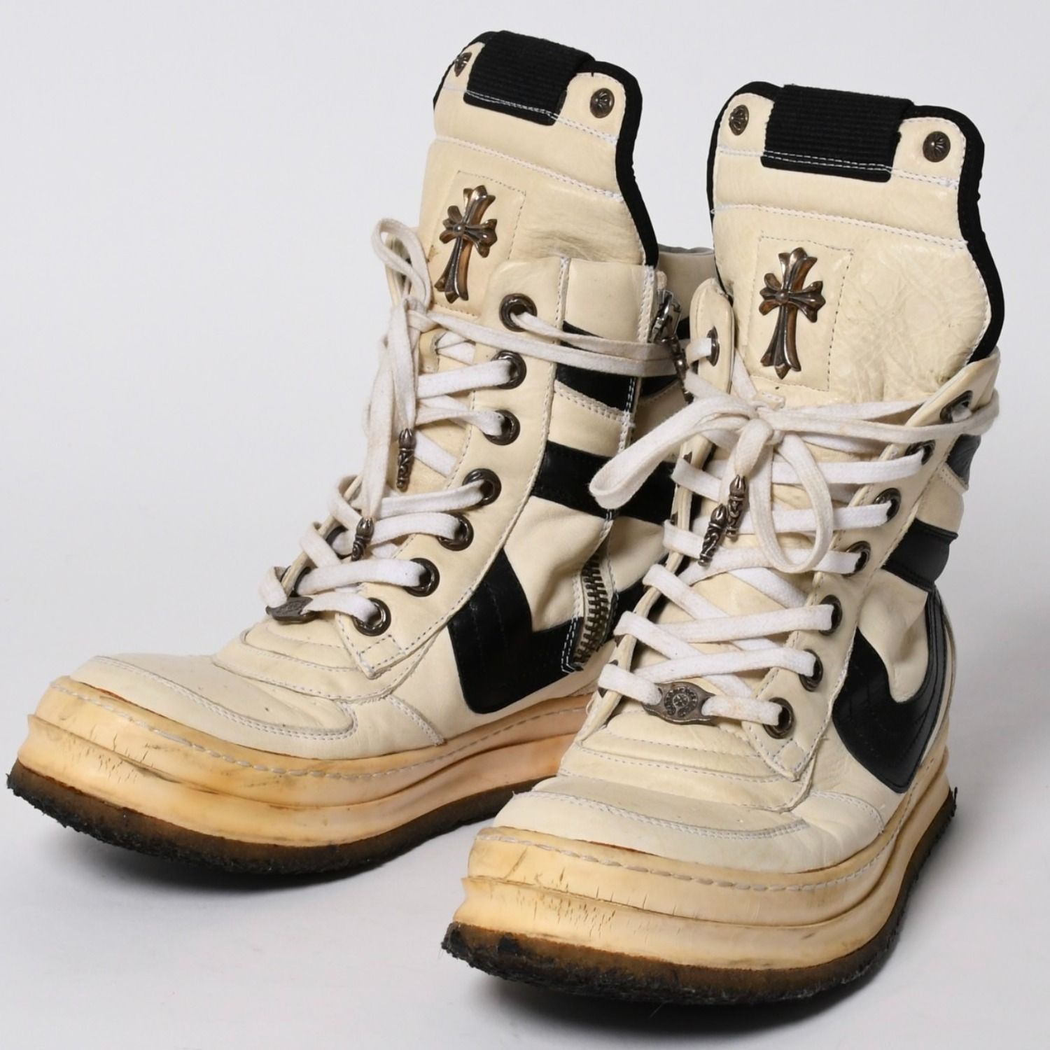 激レア CHROME HEARTS Rick Owens クロムハーツ リックオウエンス ジオダンク シルバー 42 1/2 中古 4a006164 正規品