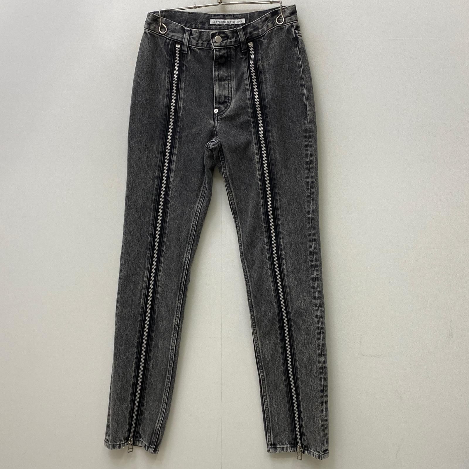 【加古川店】 中古 JOHN LAWRENCE SULLIVAN | ジョンローレンスサリバン デニムパンツ WASHED DENIM ZIP PANTS 2D024-0321-53 ブラック サイズ：L 【107】