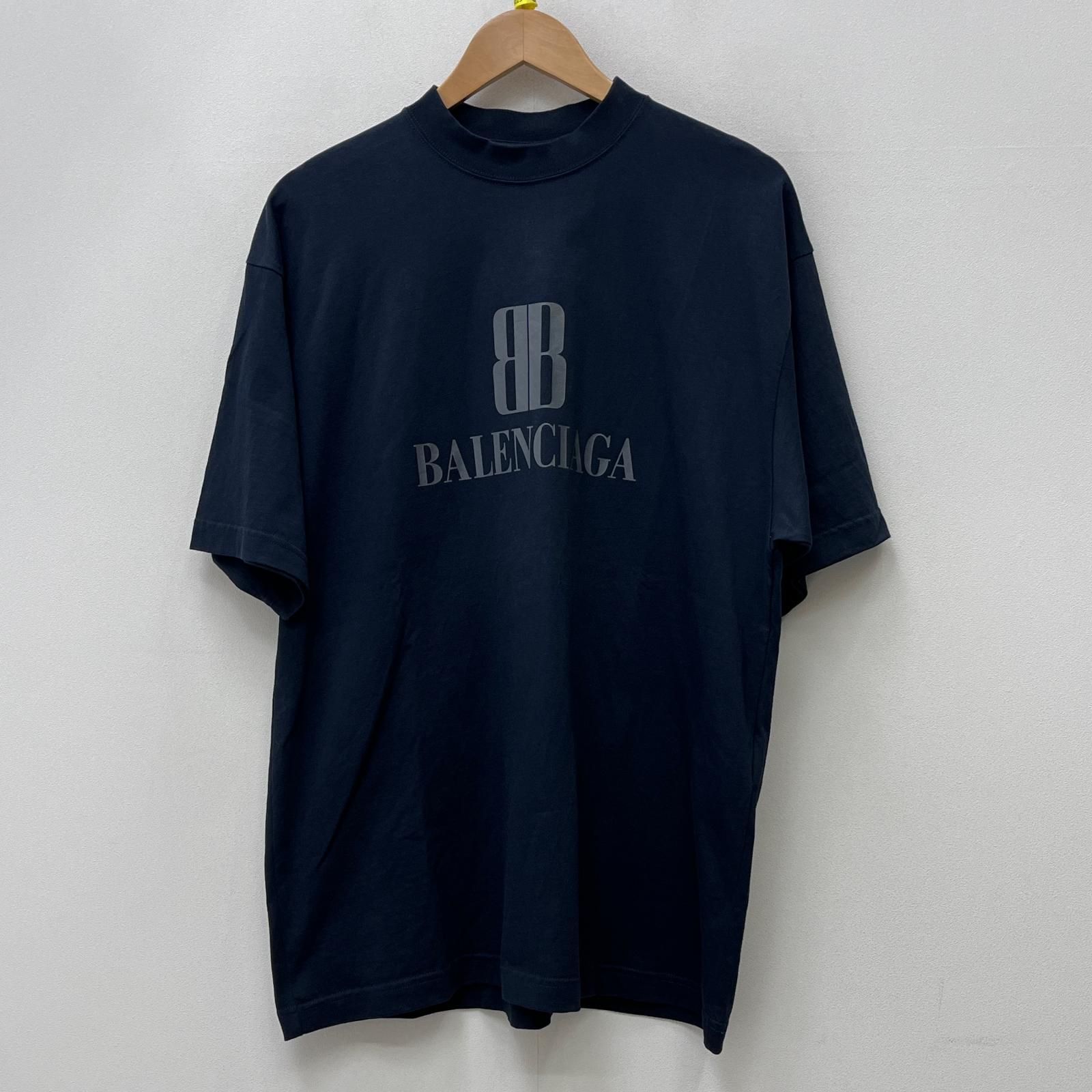 【加古川店】 中古 BALENCIAGA | バレンシアガ 半袖Ｔシャツ BB Logo Medium Fit T-Shirt 764235 TSVU4 国内正規品 ブラック サイズ：XS 【108】