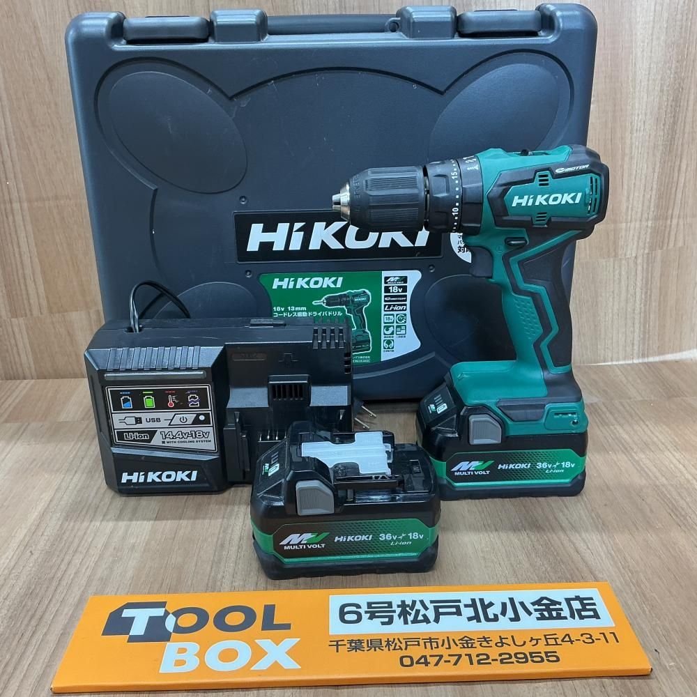 【中古】HiKOKI/ハイコーキ DV18DD 13ｍｍコードレス振動ドリルドライバ【204】