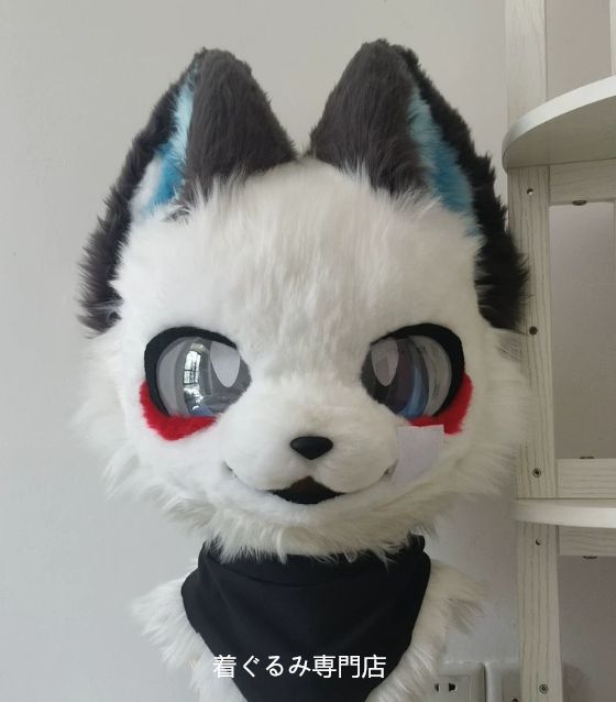 狼　犬　猫　着ぐるみ 　ヘッド ケモノ ファースーツ ぬいぐるみ コスプレ コスチューム Kurumi 一点物 D651