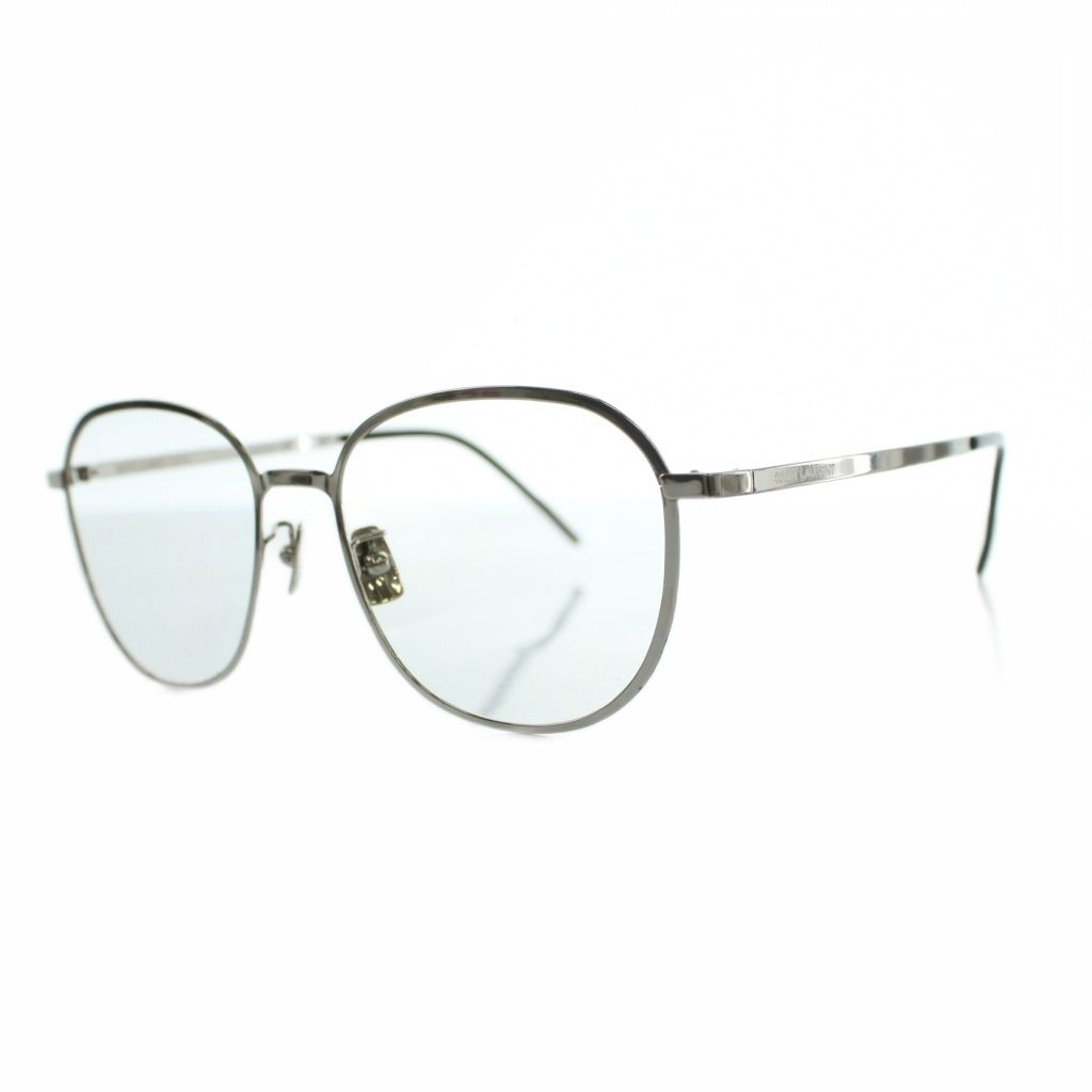 サンローラン パリ SAINT LAURENT PARIS SLIM 001 アイウェア メガネ 眼鏡 メタルフレーム ワンカラー シルバーカラー SL448/F /BB ■OH