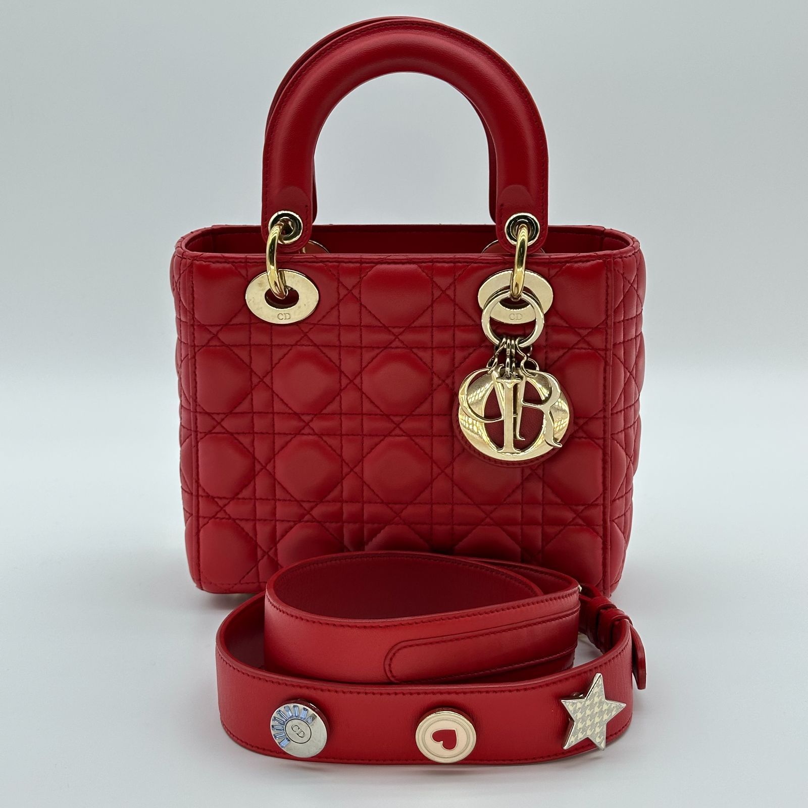 【極美品】Christian Dior My ABC レディディオール スモール 2WAY 斜めがけショルダーバッグ レザー レディース 中古