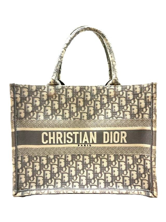 Dior ディオール オブリーク ブックトート ミディアム グレー キャンバス M1296ZRIW トートバッグ グレー ユニセックス【中古】436 81,312円