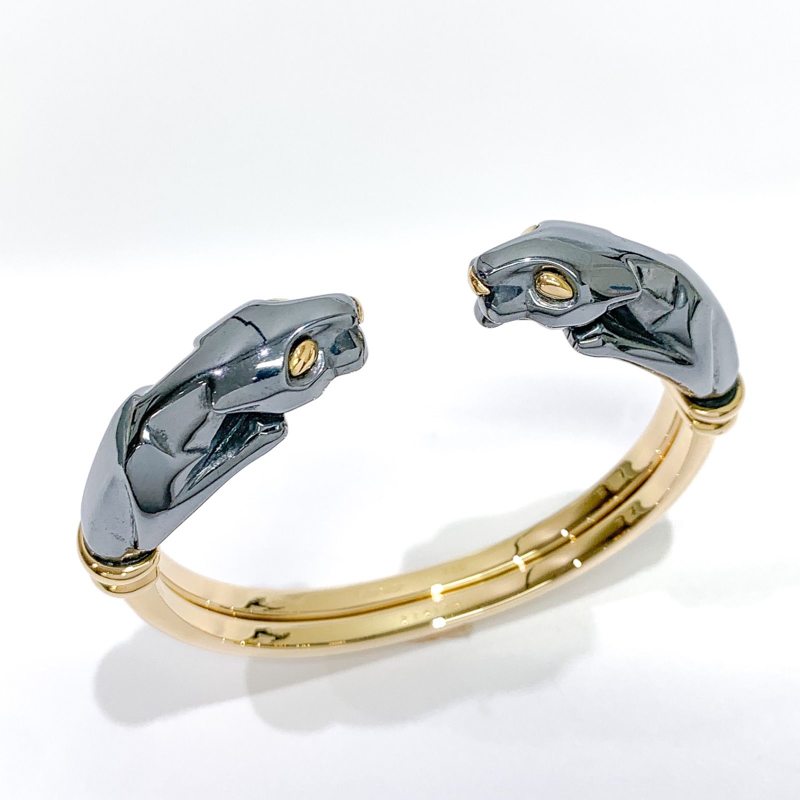 【中古】 カルティエ CARTIER ブレスレット　バングル パンテール　K18YG イエローゴールド /シルバー800