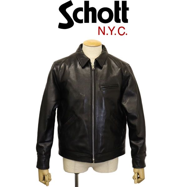 Schott (ショット) 6950019 LEATHER TRACKER JACKET レザートラッカージャケット 010ブラック XL 60,500円