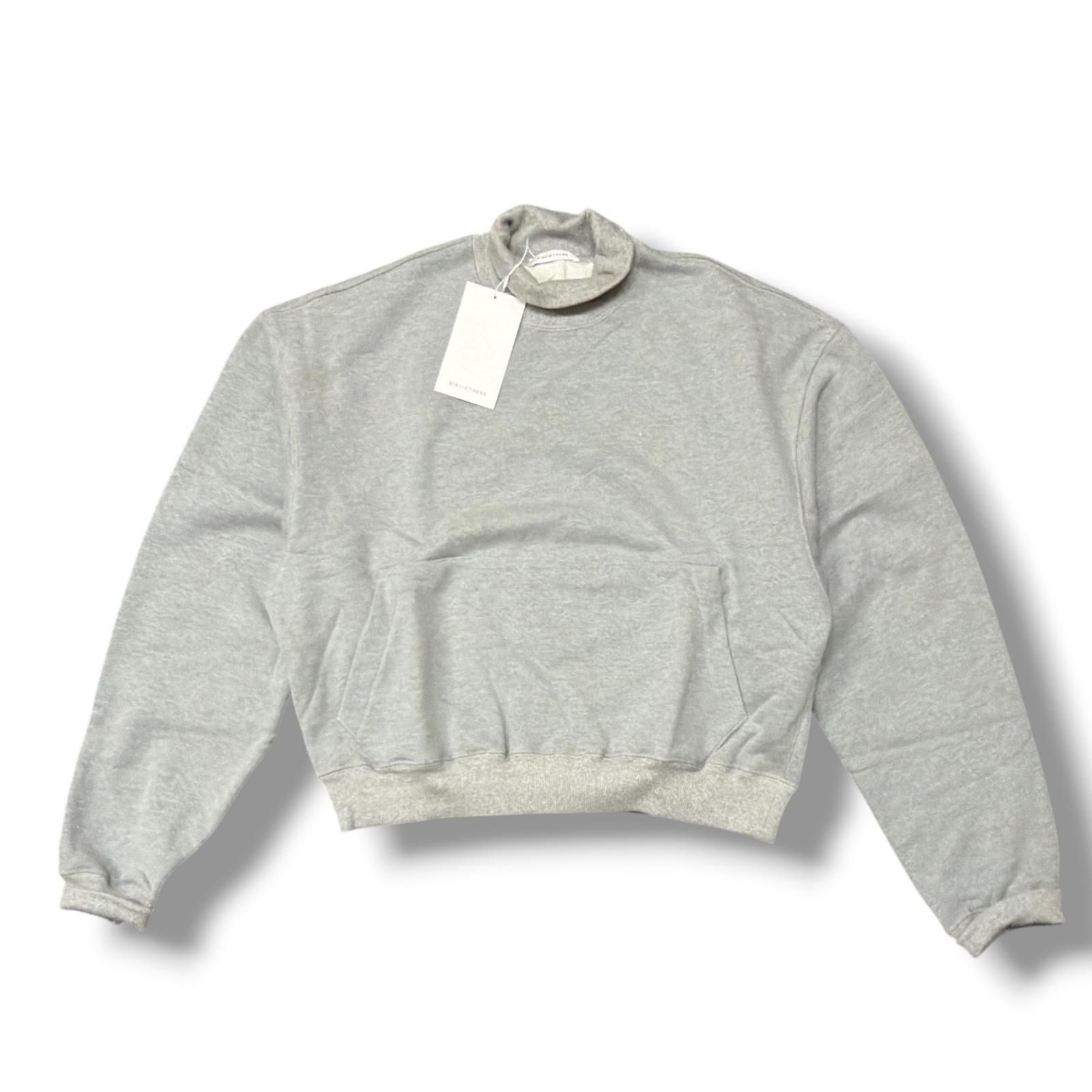 参考上代44000円 未使用 BIBLIOTHERK 25SS PERFECT BOXING SWEATSHIRT パーフェクトボクシングスウェット ビブリオテーク BR55-SS25 グレー M （17883M）